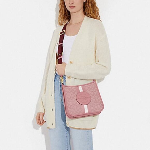 NWT Coach Dempsey File Bag In Signature Jacquard With Stripe And Coach Patch - Picture 10 of 11